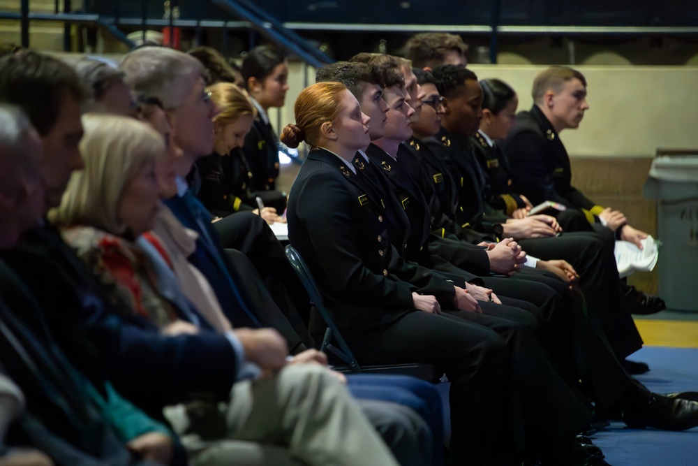 SECNAV Carlos Del Toro's Last Call to U.S. Naval Academy Brigade