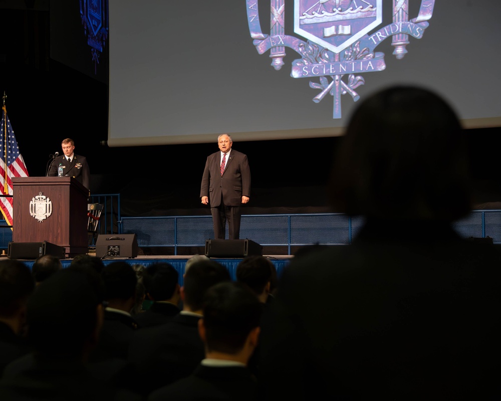 SECNAV Carlos Del Toro's Last Call to U.S. Naval Academy Brigade