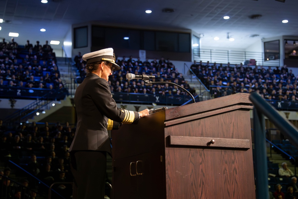 SECNAV Carlos Del Toro's Last Call to U.S. Naval Academy Brigade