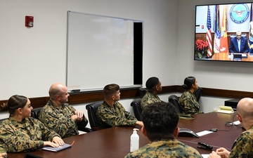 Task Force 61/2 morale call with Secretary of Defense