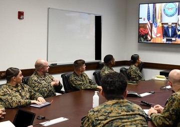 Task Force 61/2 morale call with Secretary of Defense