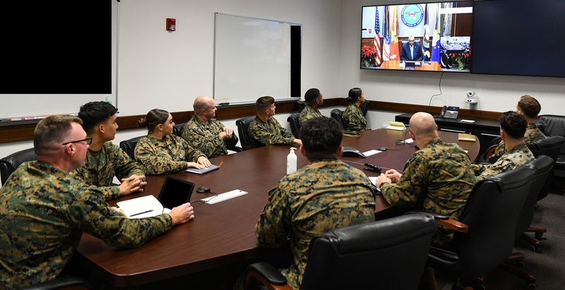 Task Force 61/2 morale call with Secretary of Defense