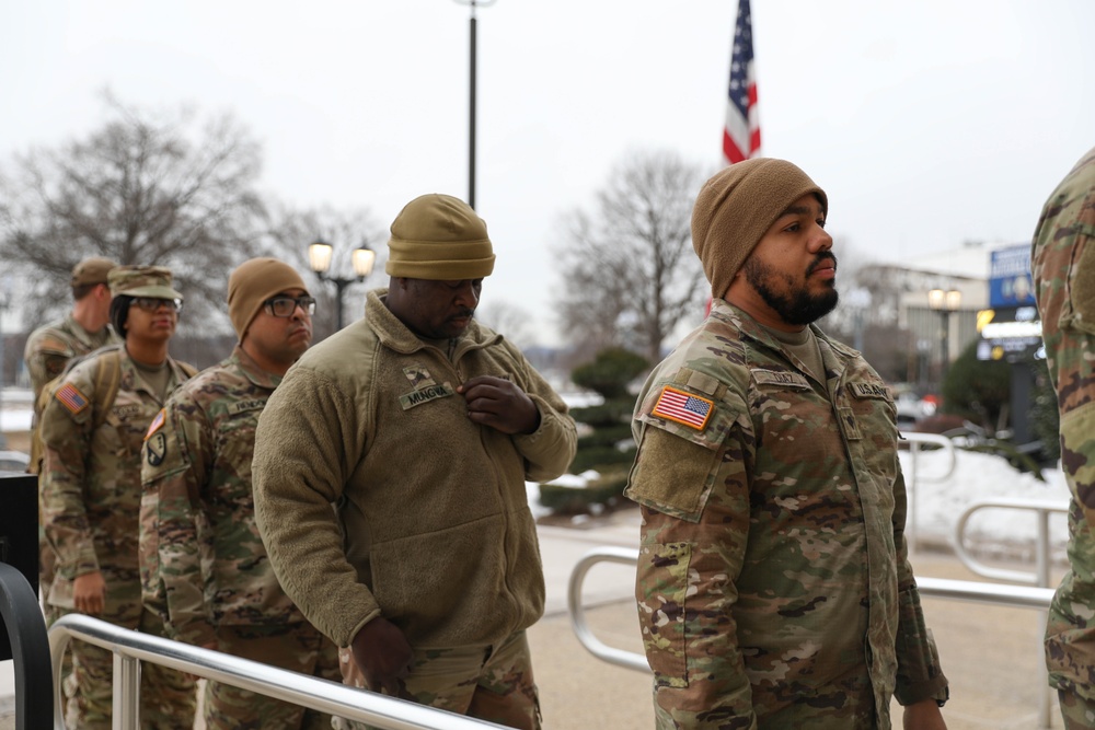 Maryland and D.C. Army National Guard Soldiers Attend JRSOI Briefing Ahead of Providing Support to 60th Presidential Inauguration