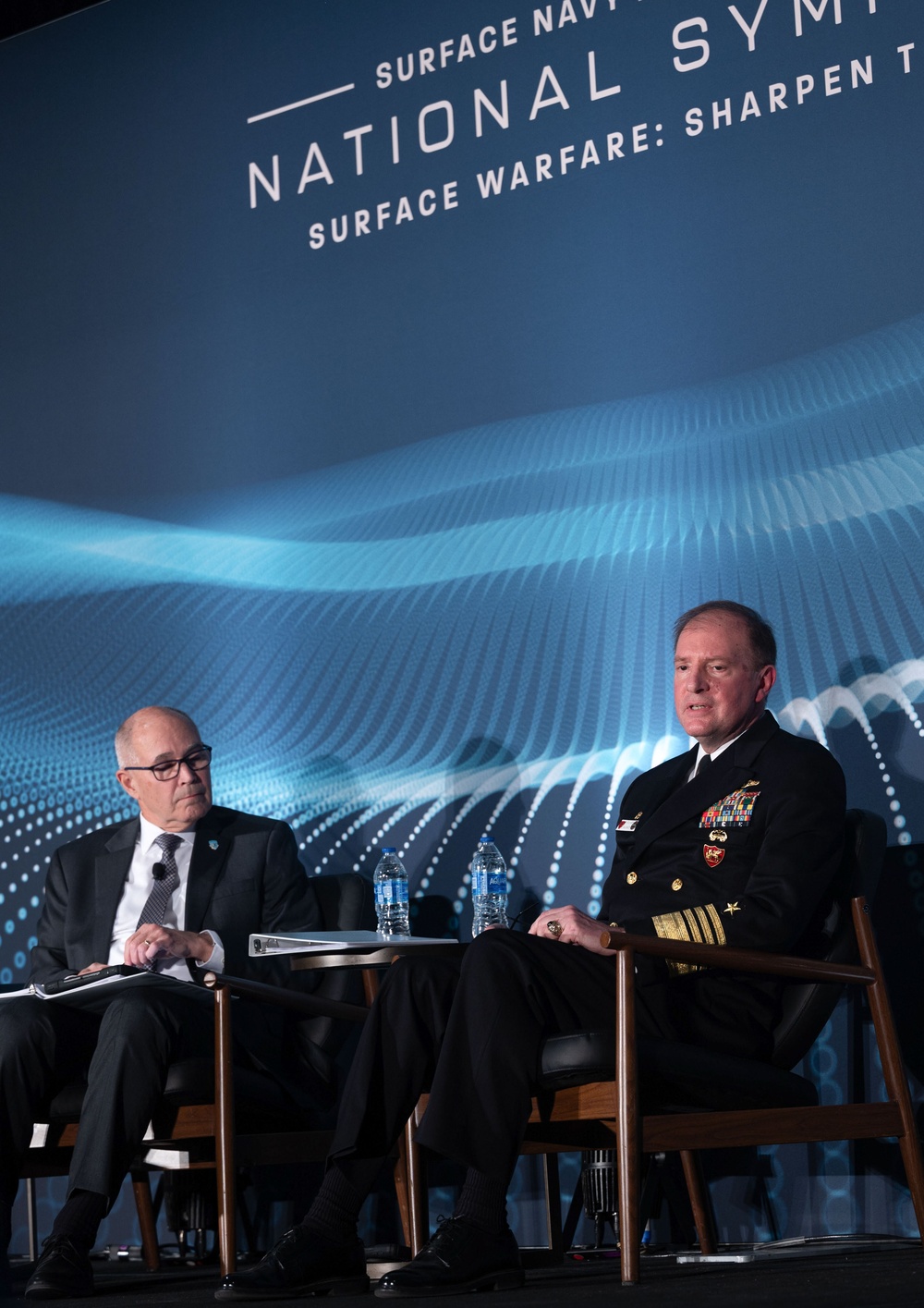 Admiral Munsch speaks at the SNA 2025