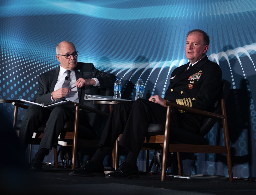 Admiral Munsch speaks at the SNA 2025