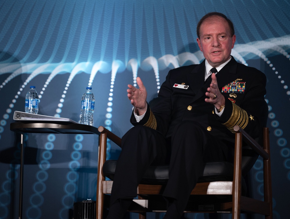 Admiral Munsch speaks at the SNA 2025