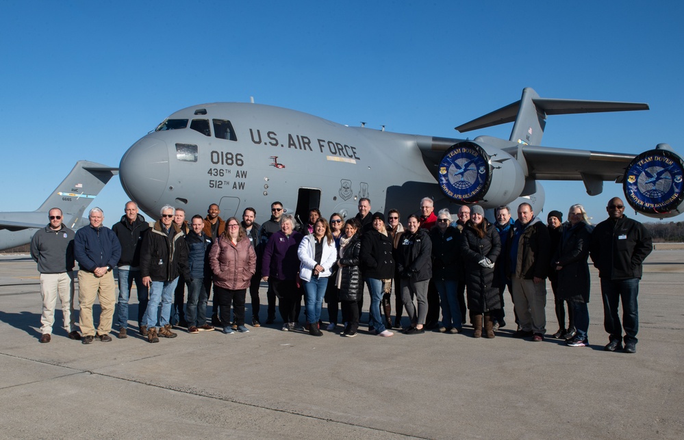 2025 Dover AFB honorary commanders tour the 436th OSS