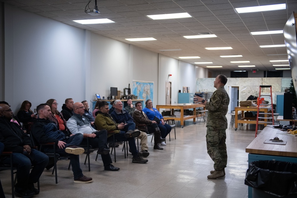 2025 Dover AFB honorary commanders tour the 436th OSS