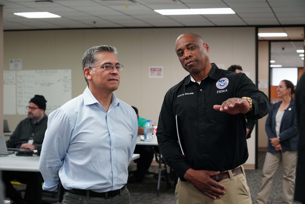 Health and Human Services Secretary Visits FEMA's Joint Field Office