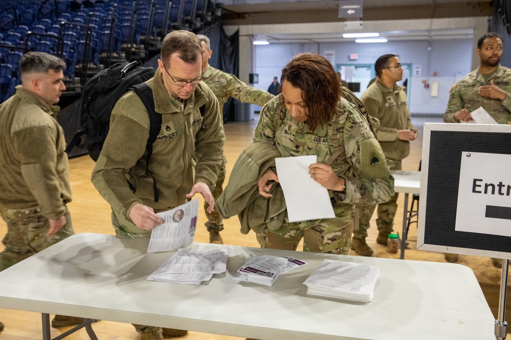 Maryland Army National Guard Soldiers In-Process Ahead of the 60th Presidential Inauguration