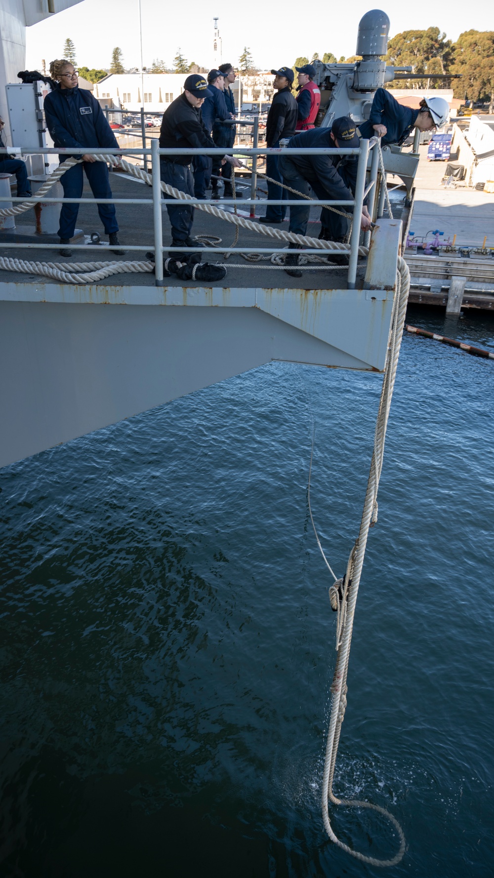 Nimitz Sailors Heave Around Line