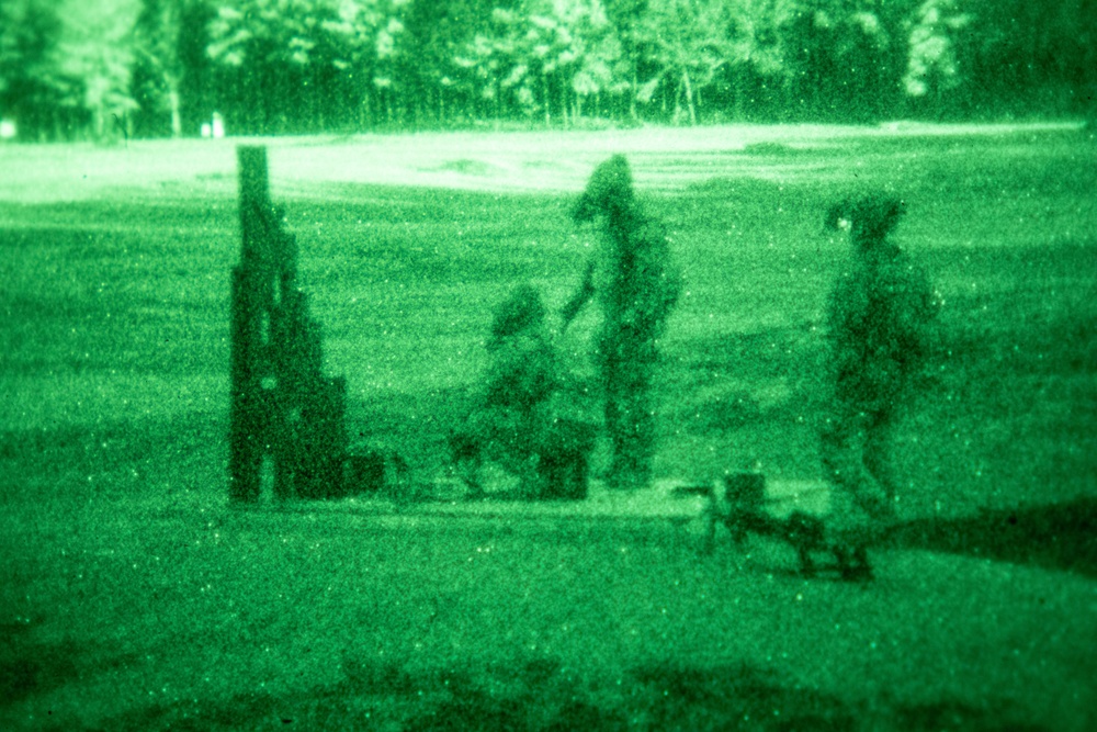 1-508th PIR conducts night weapons qualification during 1st Sgt. Funk DRE