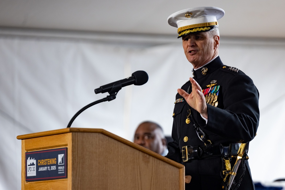 USS Harrisburg Ship Christening