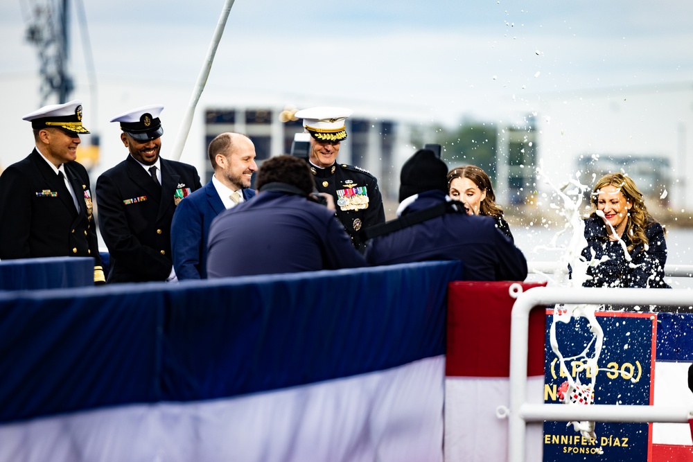 USS Harrisburg Ship Christening