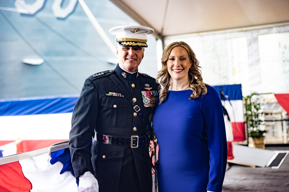 USS Harrisburg Ship Christening