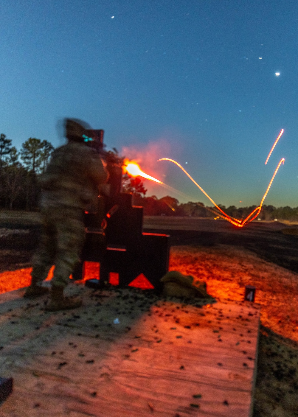 1-508th PIR conducts night weapons qualification during 1st Sgt. Funk DRE