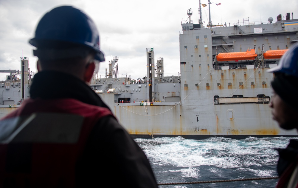 USS America (LHA 6) Conducts Replenishment at Sea with USNS Carl Brashear (T-AKE-7)