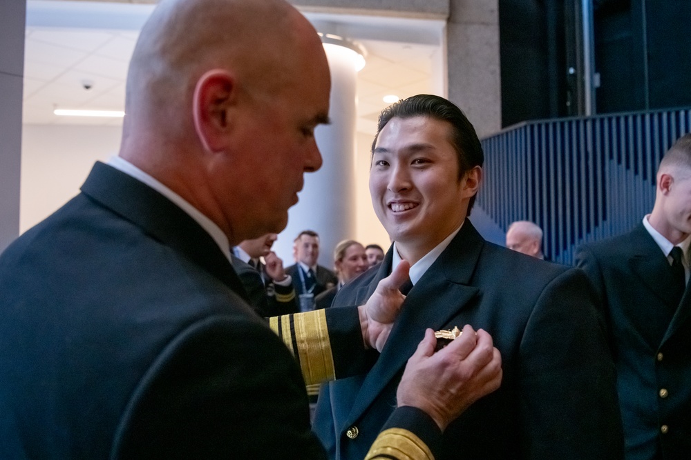 SNA 2025 Surface Warfare pinning ceremony