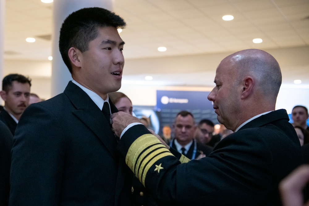 SNA 2025 Surface Warfare pinning ceremony