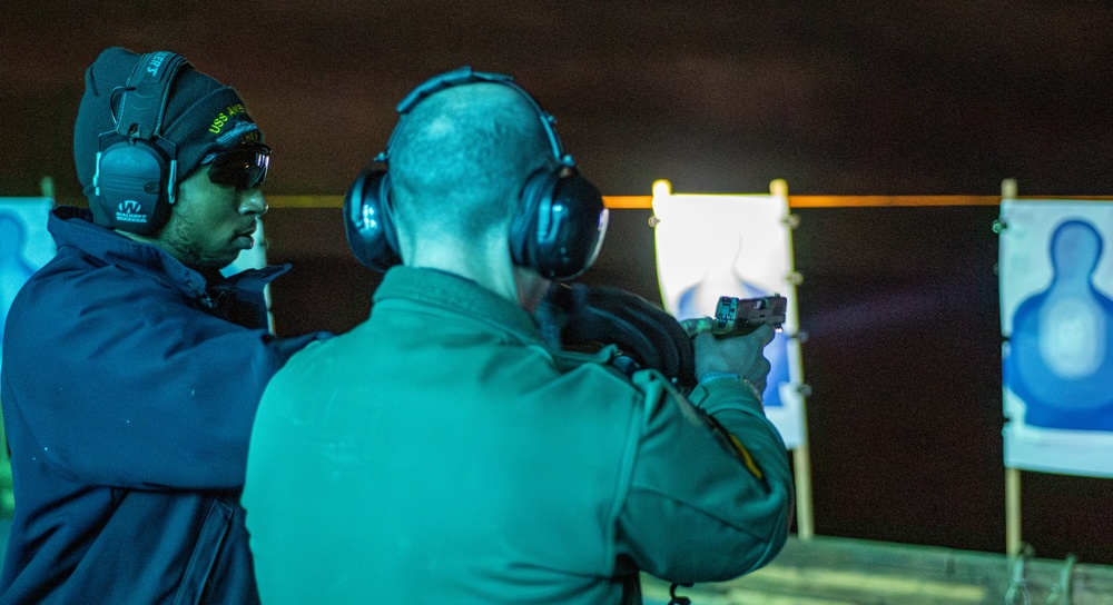 Small Arms Qualification aboard USS America (LHA 6)