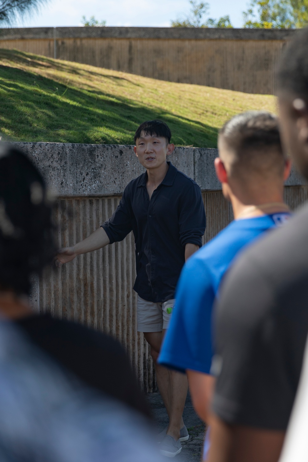 U.S. Marines visit Asan Bay Overlook, War in the Pacific National Historical Park