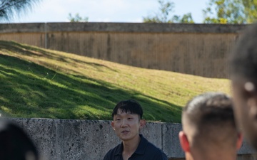 U.S. Marines visit Asan Bay Overlook, War in the Pacific National Historical Park