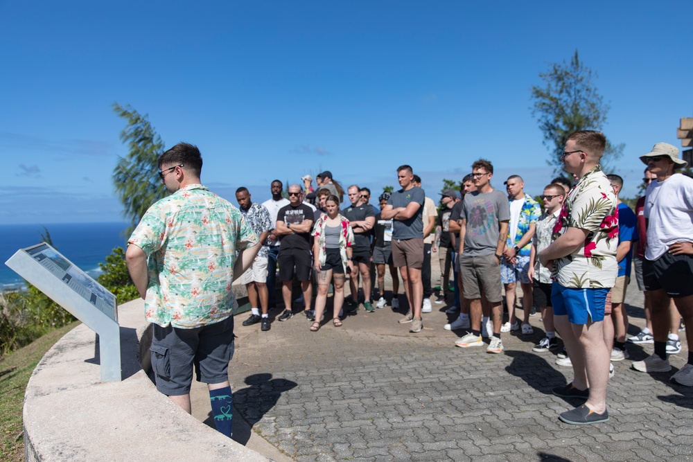 U.S. Marines visit Asan Bay Overlook, War in the Pacific National Historical Park