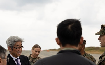 CAMP FOSTER, Okinawa – Maj. Gen. Brian N. Wolford, Marine Corps Installations Pacific commanding general hosted several senior leaders at Marine Corps Air Station Futenma, Ie Shima Training Facility.