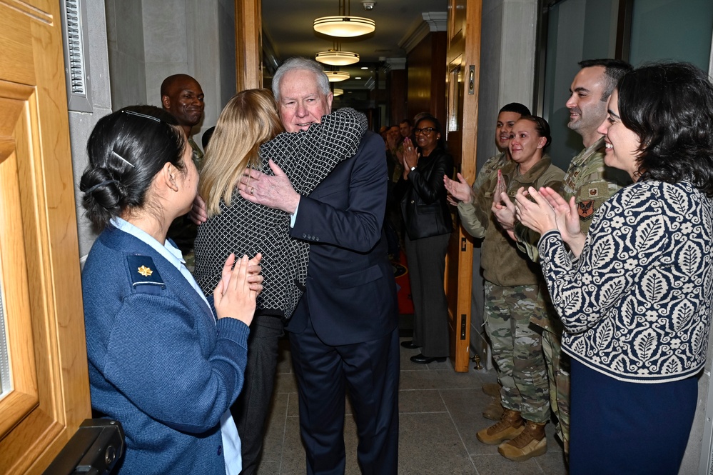 SecAF Kendall, USecAF Dalton clap out