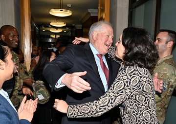 SecAF Kendall, USecAF Dalton clap out