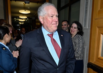 SecAF Kendall, USecAF Dalton clap out