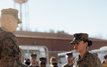 Mail is Morale: LCpl Chavez receives achievement medal for role in new post office opening on Camp Mujuk