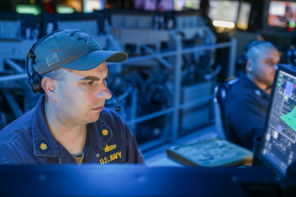 USS Princeton conducts routine operations as part of the Carl Vinson Carrier Strike Group