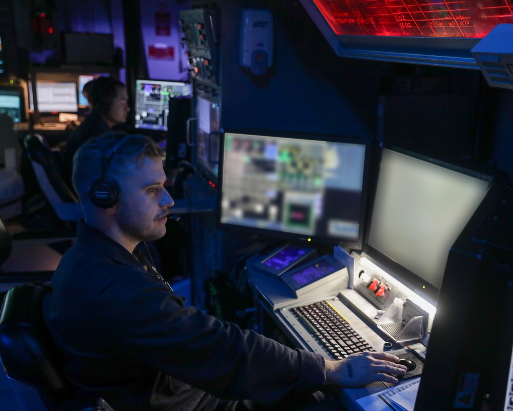 USS Princeton conducts routine operations as part of the Carl Vinson Carrier Strike Group