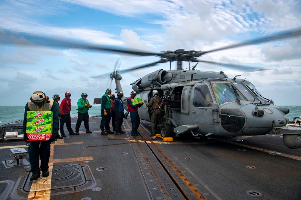 USS Sterett conducts routine operations as part of the Carl Vinson Carrier Strike Group