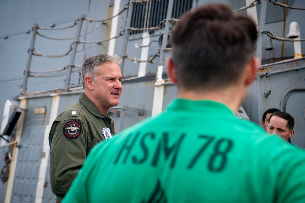 USS Sterett conducts routine operations as part of the Carl Vinson Carrier Strike Group