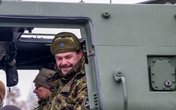 U.S. Army Soldiers Participate in the 107th Anniversary Parade of the Estonian Field Artillery Regiment