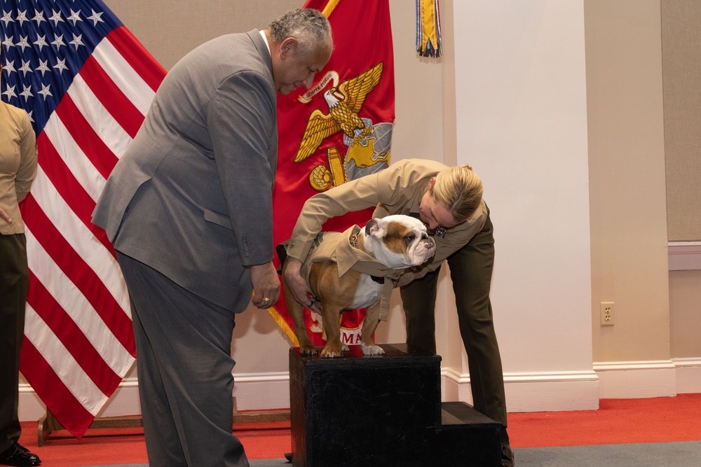 SECNAV names ship, promotes Chesty XVI