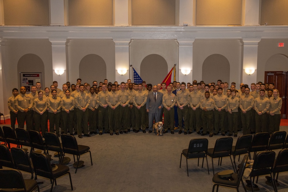 SECNAV names ship, promotes Chesty XVI