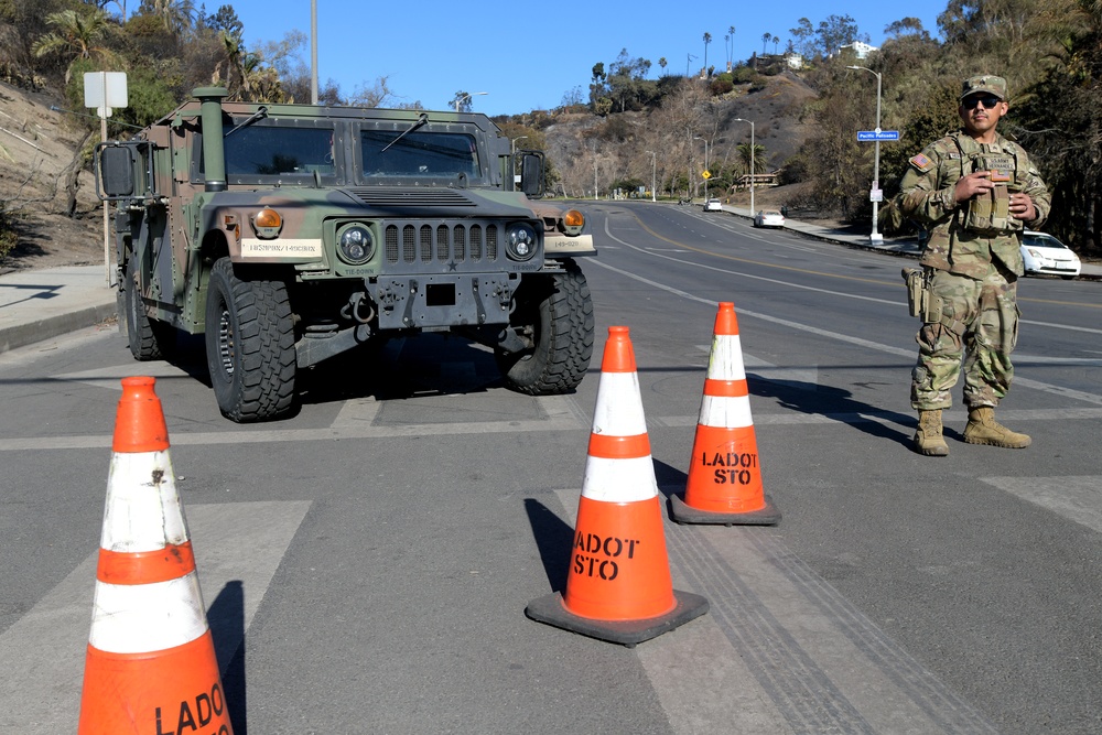 California Army National Guard Los Angeles wildfire response efforts