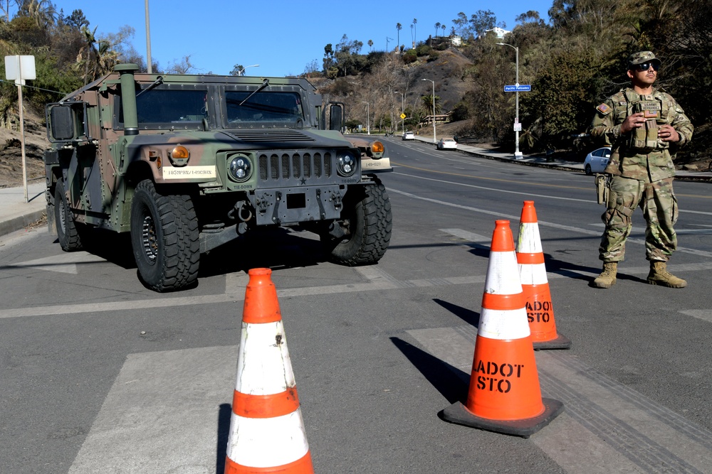 California Army National Guard Los Angeles wildfire response efforts