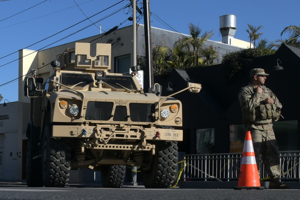 California Army National Guard Los Angeles wildfire response efforts