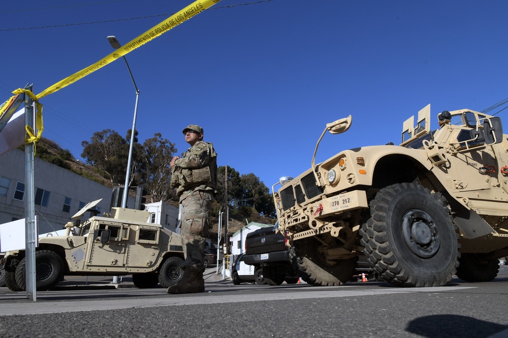 California Army National Guard Los Angeles wildfire response efforts