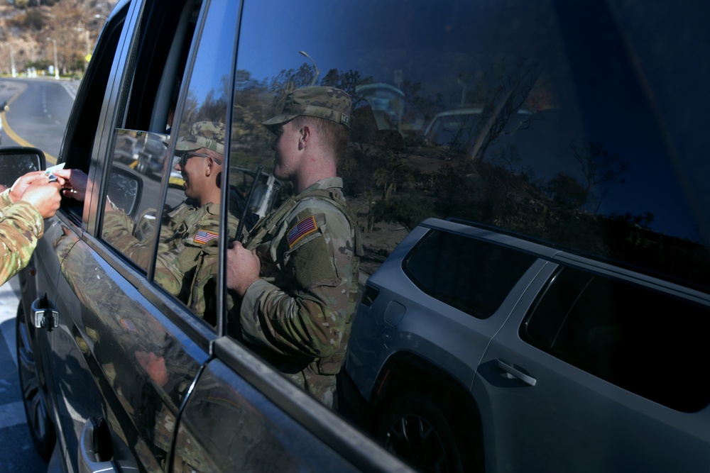 California Army National Guard Los Angeles wildfire response efforts