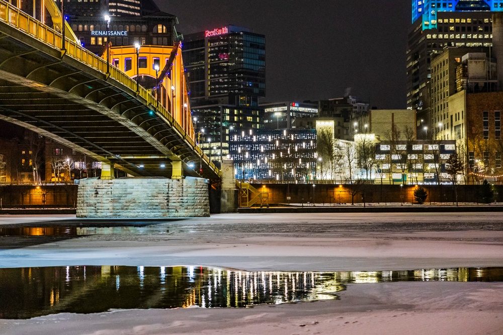 Inland navigation operations continues despite frozen Pittsburgh riverways