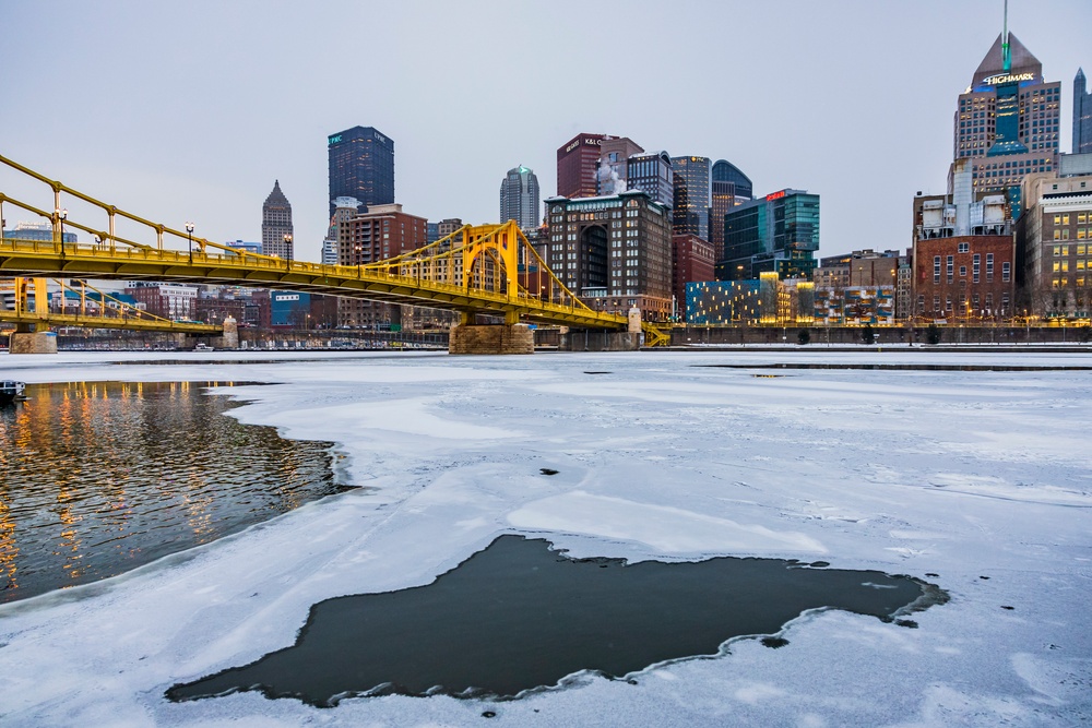 Inland navigation operations continues despite frozen Pittsburgh riverways