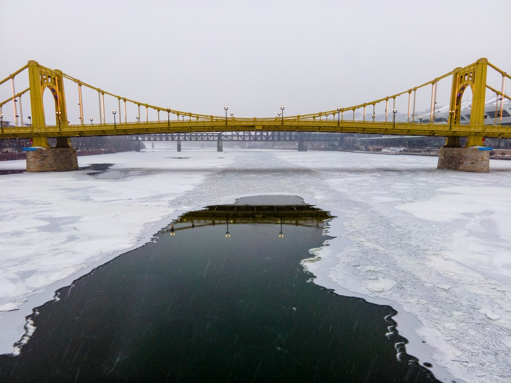 Inland navigation operations continues despite frozen Pittsburgh riverways