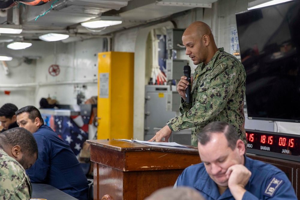 Makin Island Sailors take Navy-wide Chief Exam