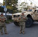 Cal Guard's 330th and 670th Military Police stand watch as the sun sets in LA