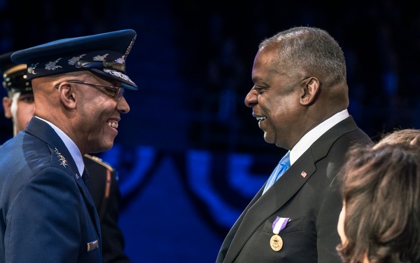 Chairman of the Joint Chiefs of Staff Hosts Armed Forces Farewell Tribute Honoring Secretary of Defense Austin